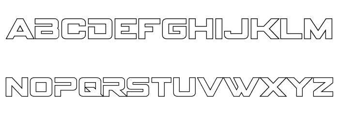 Spy Agency Outline Font LOWERCASE