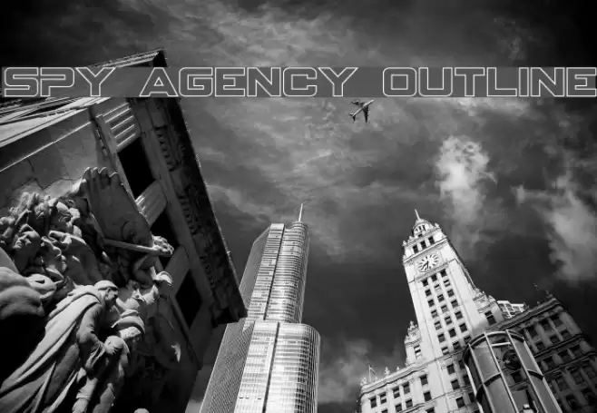 Spy Agency Outline Font examples