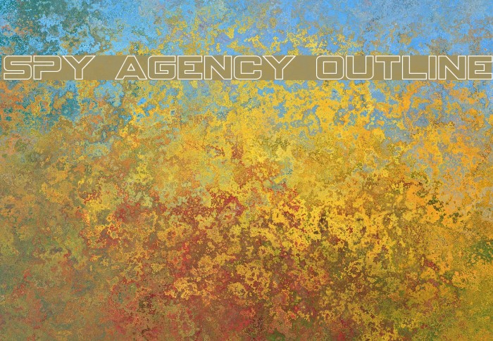 Spy Agency Outline Font examples