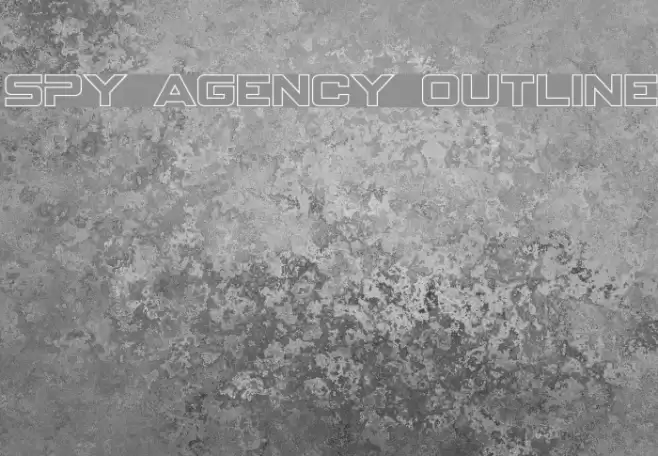 Spy Agency Outline Font examples