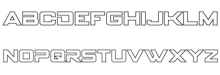 Spy Agency Outline Font LOWERCASE