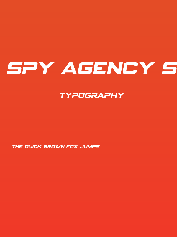 Spy Agency Semi-Italic Poster