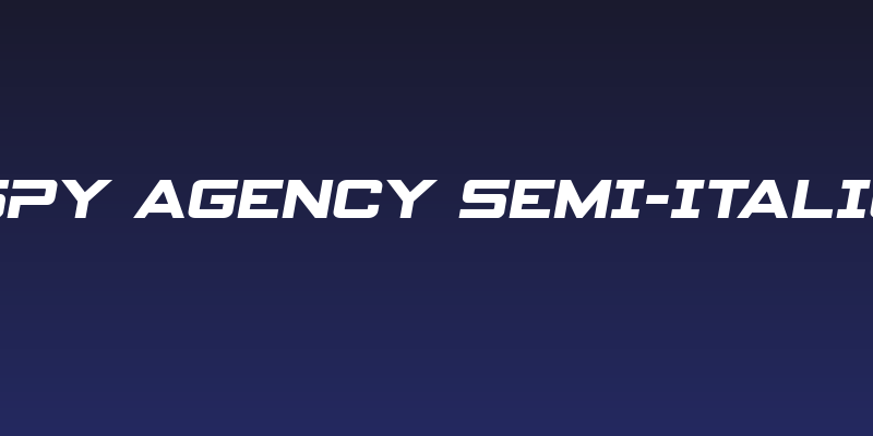 Spy Agency Semi-Italic Social Header