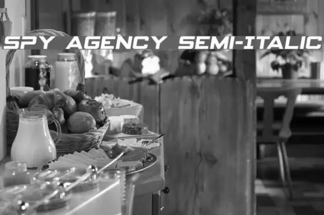Spy Agency Semi-Italic Font examples