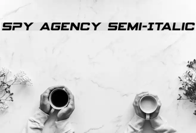 Spy Agency Semi-Italic Font examples