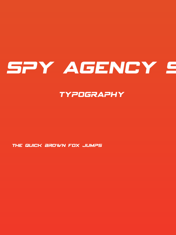 Spy Agency Semi-Italic Poster