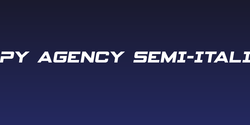 Spy Agency Semi-Italic Social Header