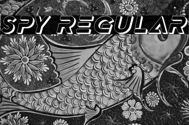 Spy Regular Font examples
