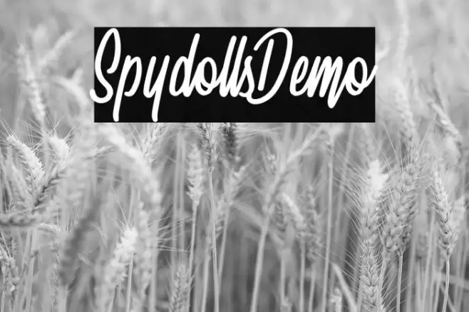 SpydollsDemo Font examples