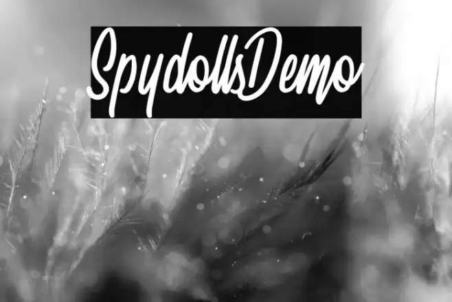 SpydollsDemo Font examples