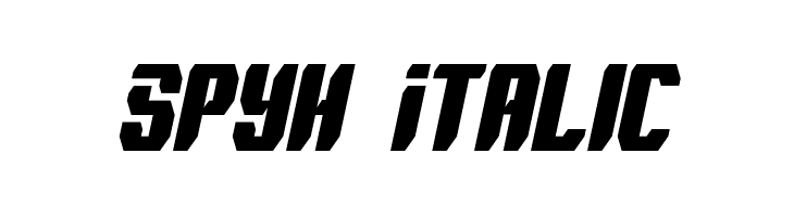 Spyh Italic  Free Fonts Download