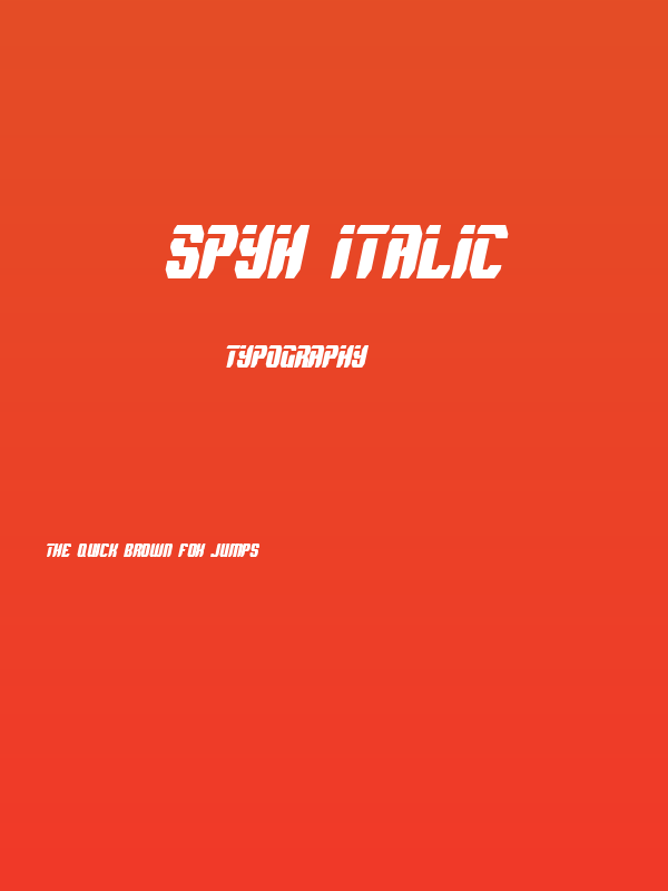 Spyh Italic Poster
