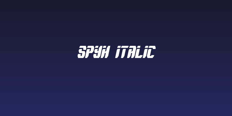 Spyh Italic Social Header