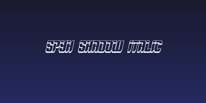 Spyh Shadow Italic Social Header