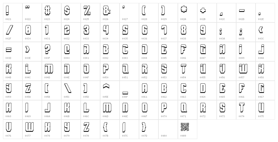 Spyh Shadow Character Map
