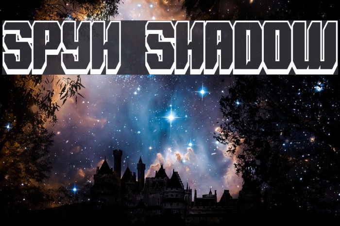 Spyh Shadow Font examples