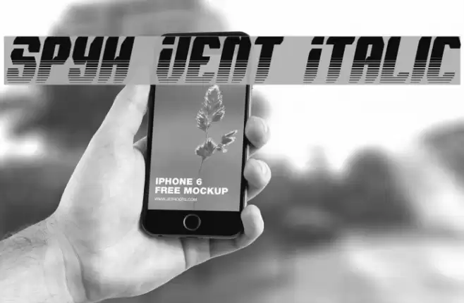 Spyh Vent Italic Font examples