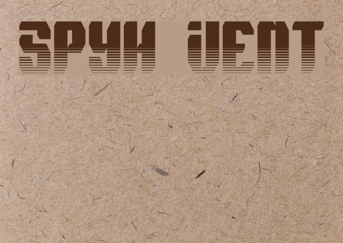 Spyh Vent Font examples