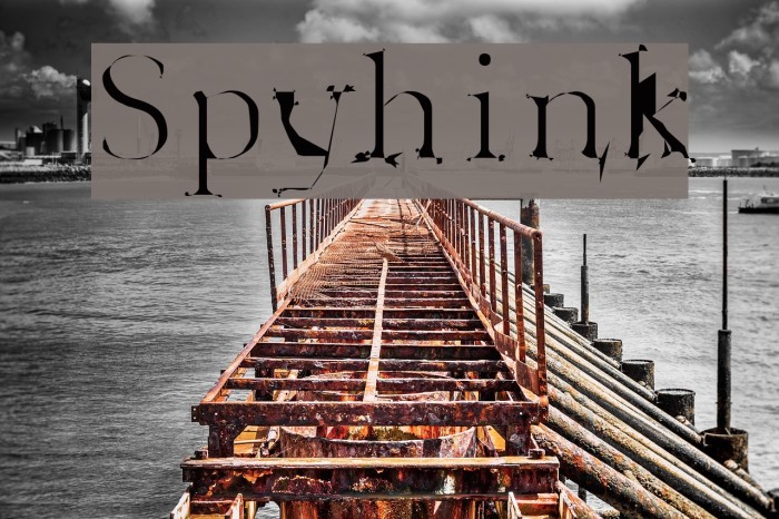 Spyhink Font examples