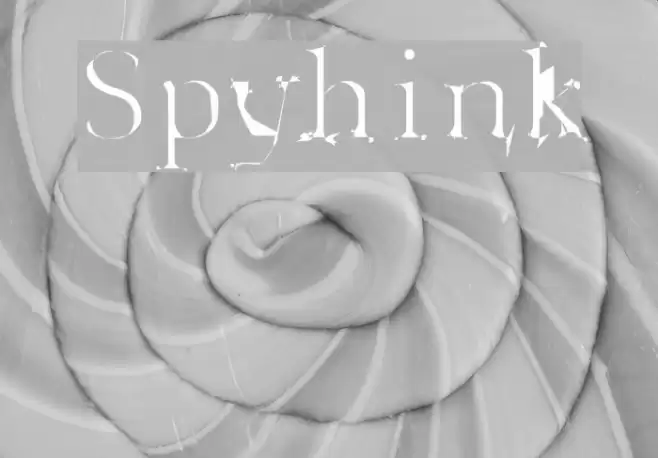 Spyhink Font examples