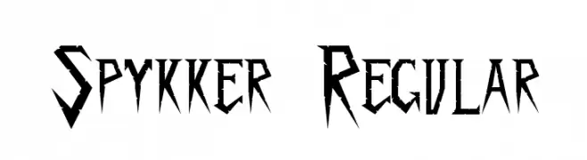 Spykker Regular  font caratteri gratis