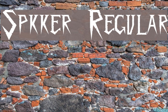 Spykker Regular Font examples