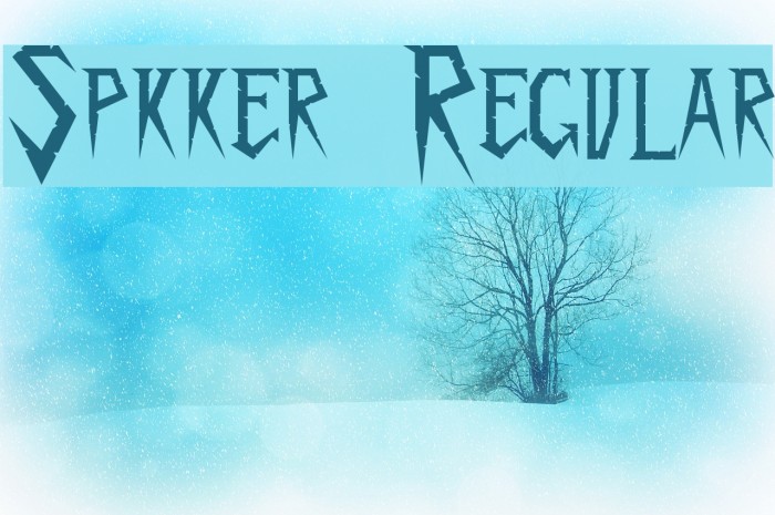 Spykker Regular Font examples