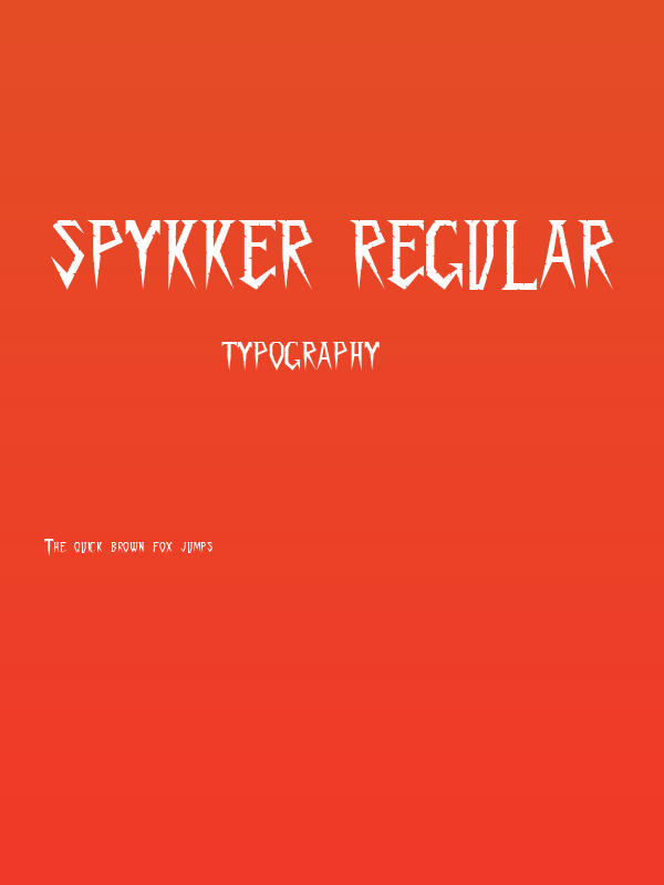 Spykker Regular Poster