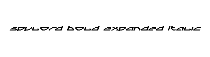 Spylord Bold Expanded Italic  フリーフォントのダウンロード