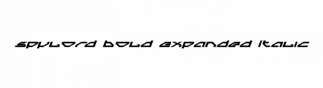Spylord Bold Expanded Italic  Fuentes Gratis Descargar