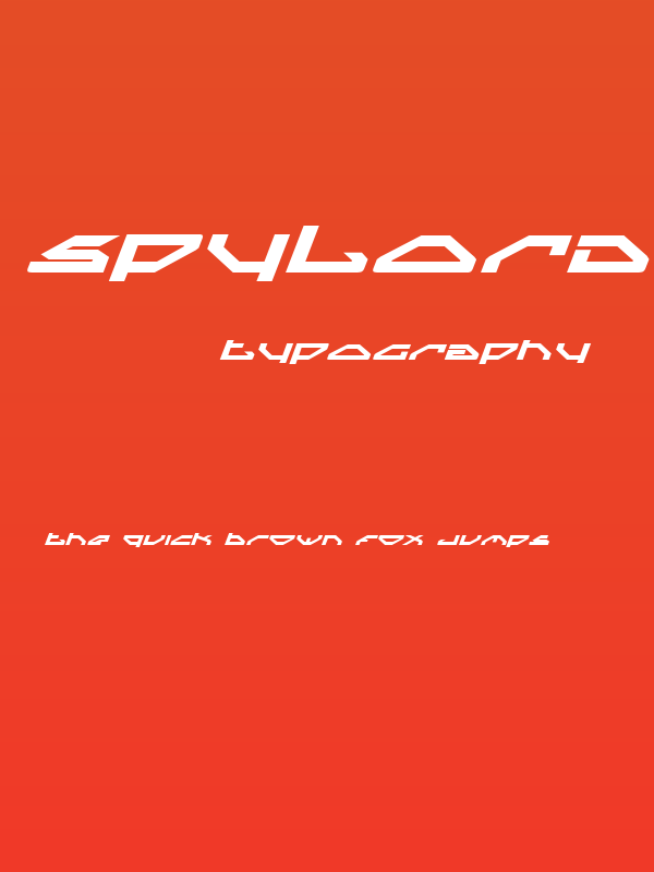 Spylord Bold Expanded Italic Poster