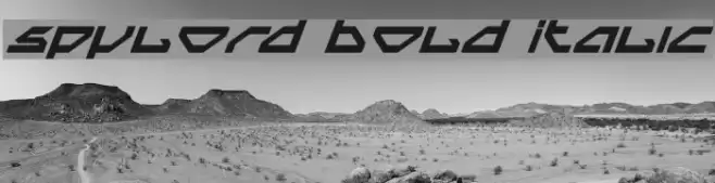 Spylord Bold Italic Font examples