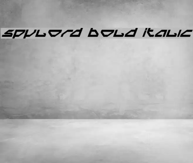 Spylord Bold Italic Font examples