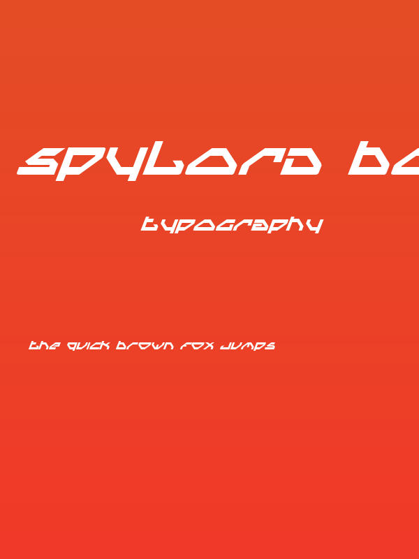 Spylord Bold Italic Poster