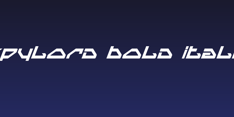 Spylord Bold Italic Social Header