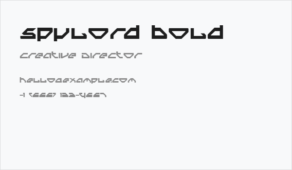 Spylord Bold Business Card