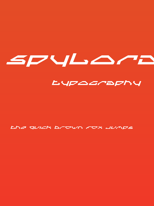 Spylord Expanded Italic Poster