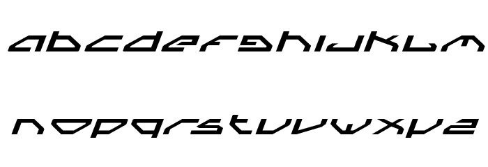 Spylord Expanded Italic Font LOWERCASE