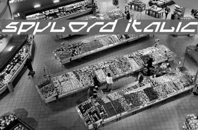 Spylord Italic Font examples