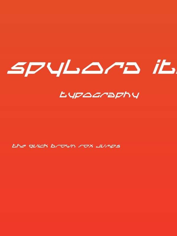 Spylord Italic Poster