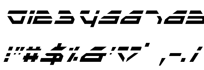 Spylord Laser Italic Font OTHER CHARS
