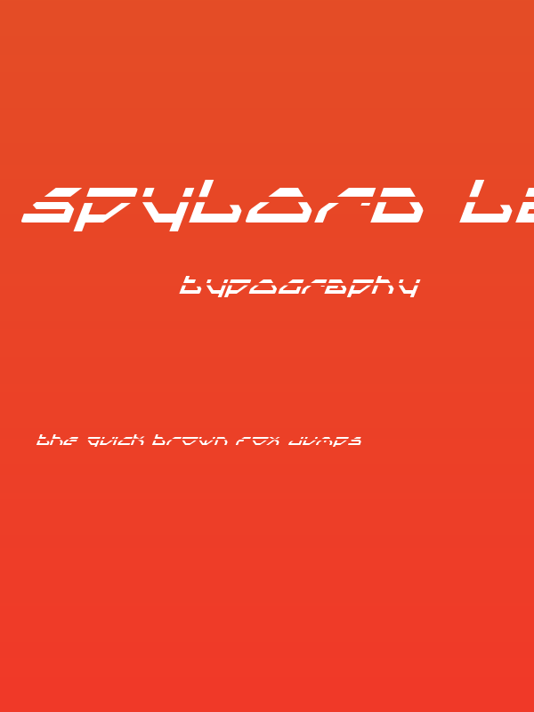 Spylord Laser Italic Poster