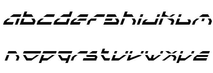 Spylord Laser Italic Font LOWERCASE