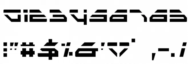 Spylord Laser Font OTHER CHARS