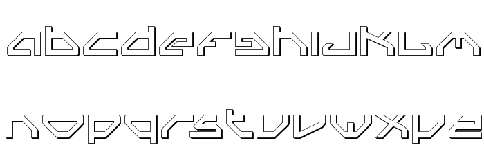 Spylord Outline Font LOWERCASE