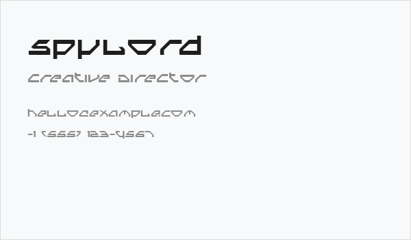Spylord Business Card