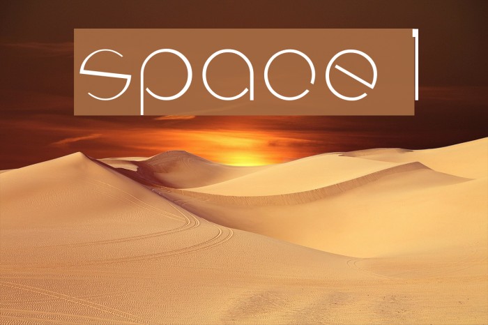 space 1 Font examples