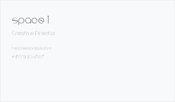 space 1 Business Card
