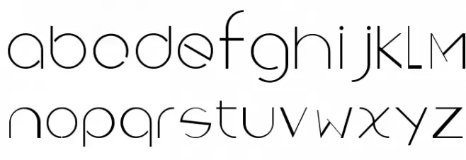 space 1 Schriftart Kleinbuchstaben