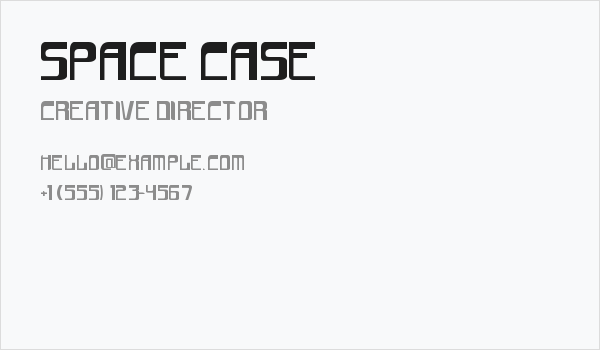 space case Business Card